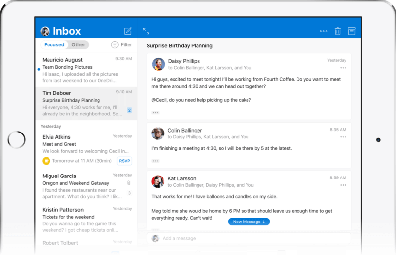 対応が必要なメールはここに表示されます。