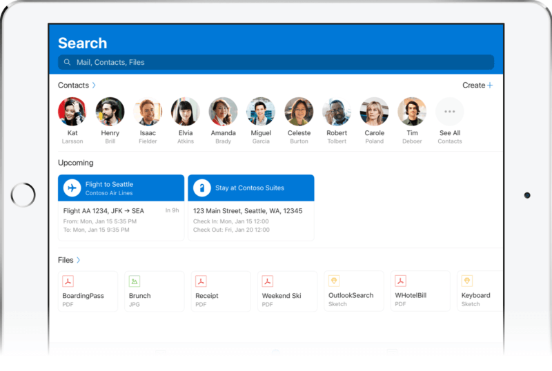 すべてのメッセージ、連絡先、ファイルをすばやく検索します。