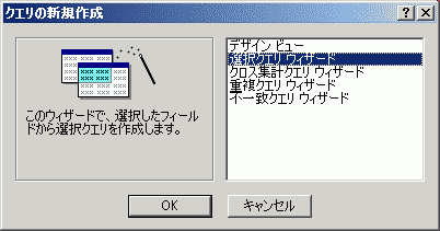 クエリの新規作成
