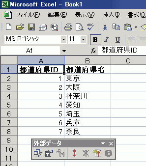 インポート結果