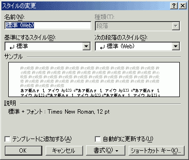 スタイルの変更
