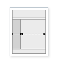 ヘッダー、ナビゲーション バー、2 列、およびフッターを含むページ レイアウトを作成します。左の列の幅は固定されています。