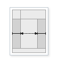 ヘッダー、ロゴ、3 列、およびフッターを含むページ レイアウトを作成します。左右の列の幅は固定されています。